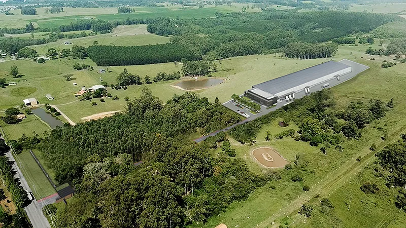 Vista do parque fabril da Bazze PVC em Portão, Rio Grande do Sul